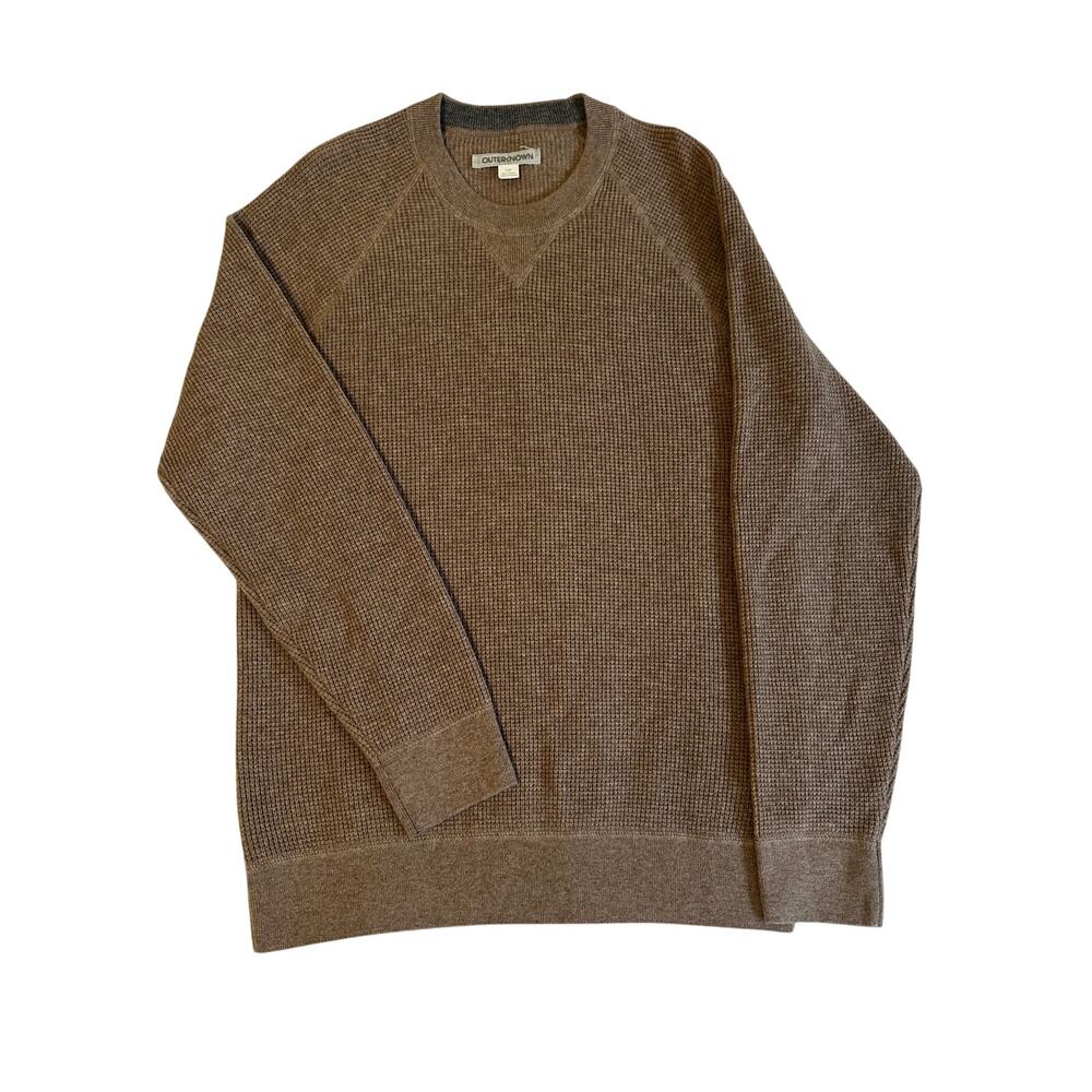 Outerknown Brown Crewneck Sweater Organic Cotton Men’s Large